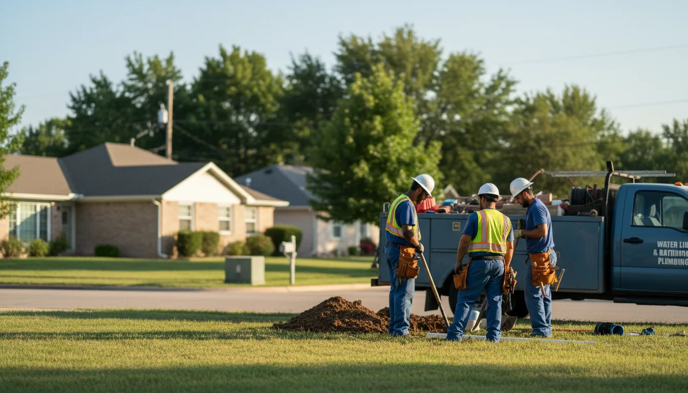 Residential water line and bathroom plumbing service in Henderson, TN